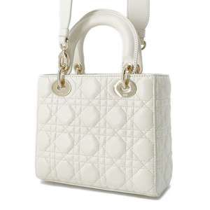 Dior Christian ABC  Handbag Lady White  My Cannage
